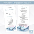 boho minimal wedding program